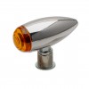 Bulltet Style Flasher Lamp - Chrome