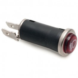 16mm - Warning Lamp with Rear Foglamp Symbol - Red