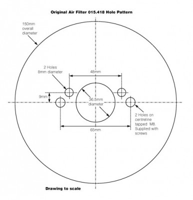                                             Air Filter for SU 1 1/2 in Triumph TR2
                                           