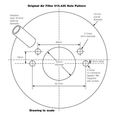                                             Air Filter for SU 2 in Austin Healey
                                           