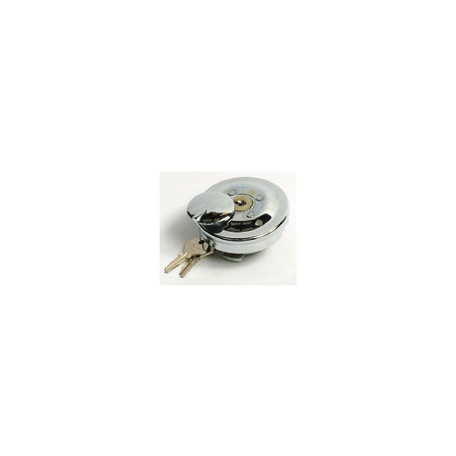 Fuel Cap Lockable with Lock Cover - Chrome Plated image #1