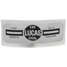 Lucas Type HA12 coil label