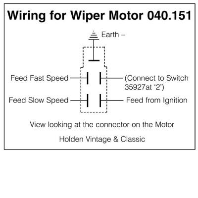                                             Wiper Motor - Under Dash with Rack - 12 Volt
                                           
