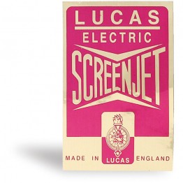 'Lucas Screenjet' Washer Bottle Sticker