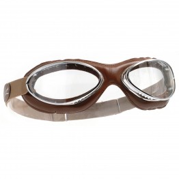 Leather Retro Goggles - Brown Leather by Leon Jeantet