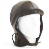 Hurricane Long Neck Leather Flying Helmet (Brown) image #2