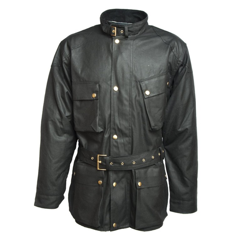 waxed cotton moto jacket