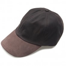 Wax Leather Peak Baseball Cap by Jack Murphy - Brown