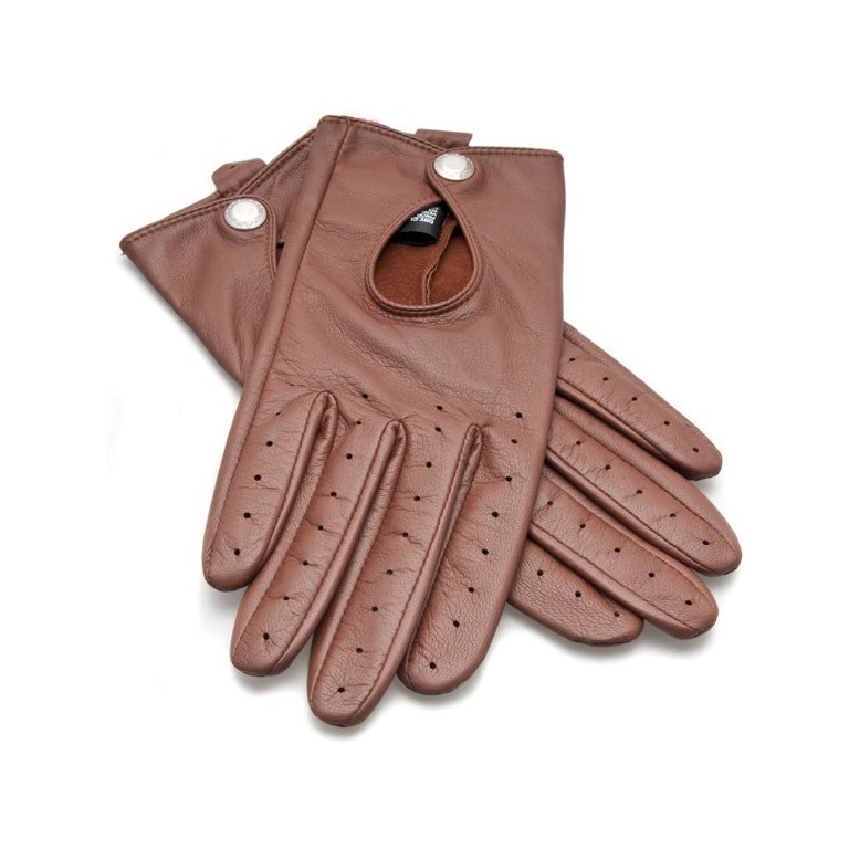 Dents Ladies Driving Gloves, Small with Keyhole Back Cognac