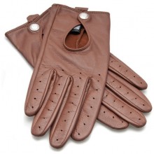 Dents Ladies Driving Gloves with Keyhole Back - Cognac