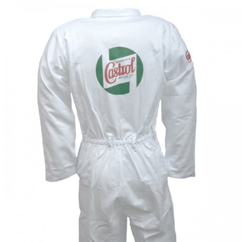 Team Castrol Classic White Mechanics Overalls - Heavy Duty image #2