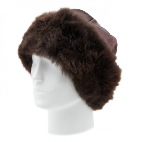 Alpaca Fur Hat - Dark Brown image #1