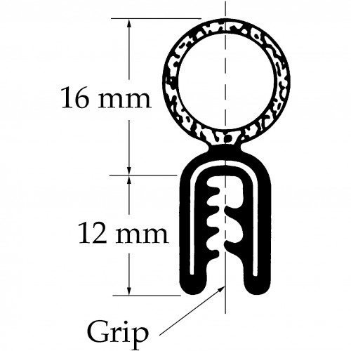 Top Tube Seal. Sold per Metre image #1