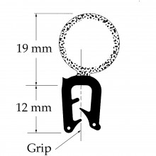 Top Tube Seal. Sold per Metre