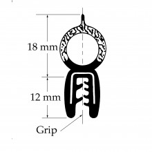 Top Tube Seal. Sold per Metre