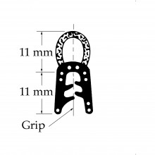 Top Tube Seal. Sold per Metre