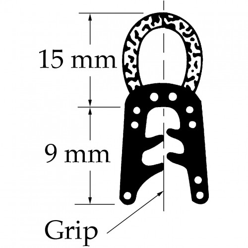 Top Tube Seal. Sold per Metre image #1