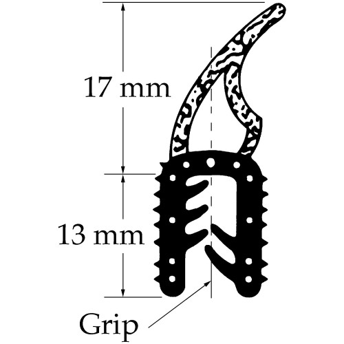 Top Tube Seal Aston Martin. Sold per Metre image #1