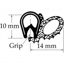 Side Tube Seal. Sold per Metre