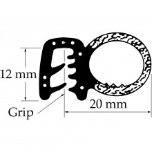 Side Tube Seal. Sold per Metre