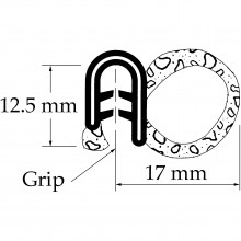 Side Tube Seal. Sold per Metre