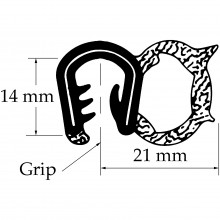 Side Tube Seal. Sold per Metre