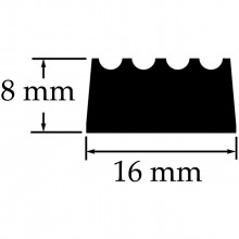 Adhesive Sponge Seal. Sold per Metre