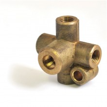 5-way Connector for 3/16 Pipe (4x 3/8 UNF  1x 1/8 NPT)