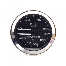 Smiths Lotus Type Dual Oil and Water Gauge (Deg C)