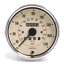 Smiths Classic 100mm Speedometer 0-170mph - Mechanical - Magnolia