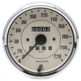 Smiths Classic 100mm Speedometer 0- 220kph - Mechanical - Magnolia