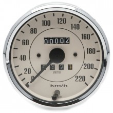 Smiths Classic 100mm Speedometer 0- 220kph - Mechanical - Magnolia