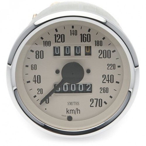 Smiths Classic 80mm Speedometer 0-270kph - Mechanical - Magnolia image #1