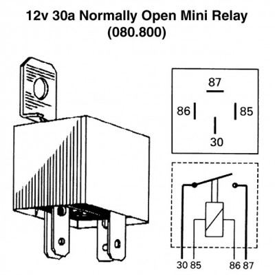                                             12v 30a Normally Open Mini Relay
                                           