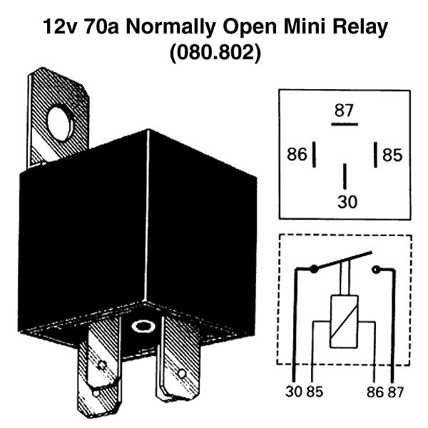 Relay 4-Pole 6V 20A normally open relay work Relay Output Relay Car Oltimer