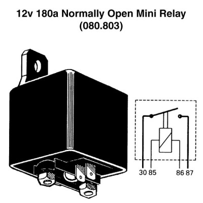                                             12v 180a Normally Open Mini Relay
                                           