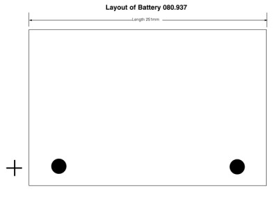                                             Classic Car Battery type 291 12 Volt 73Ah
                                           