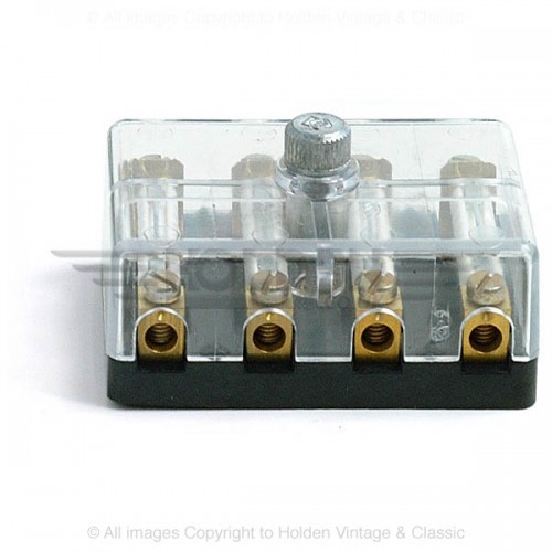 Fuse Box for 4 Continental Fuses with Clear Cover image #1