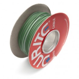 Wire 14/0.30mm Green/White (per metre)