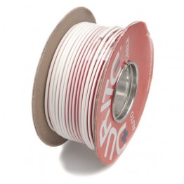 Wire 17 amps: 28/0.30mm White/Red (per metre)