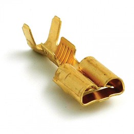6.4mm Straight Lucar Connector with Non-return Tag - Pack of 50