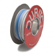 Wire 14/0.30mm, 8 amp, White/Blue. Sold per Metre