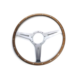 Mark 3 (Slots) 14 in Wood Rim Steering Wheel - Flat