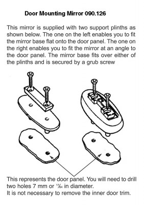                                             Door Mirror Rectangular - Right Hand
                                           