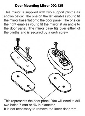                                             Door Mirror Rectangular - Left Hand
                                           