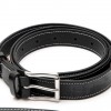 Black Luggage Straps with White Stitching image #1