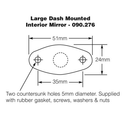                                             Dash Mounted Interior Mirror - Large
                                           