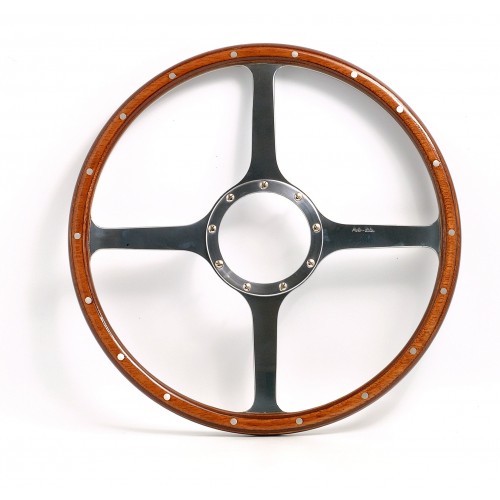 Classic 4 Spoke 14in Wood Rim Steering Wheel - Flat image #1