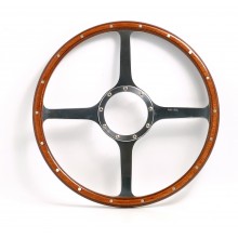 Classic 4 Spoke 16in Wood Rim Steering Wheel - Flat