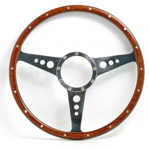Mark 3 (Holes) 13in Wood Rim Steering Wheel - Flat image #1